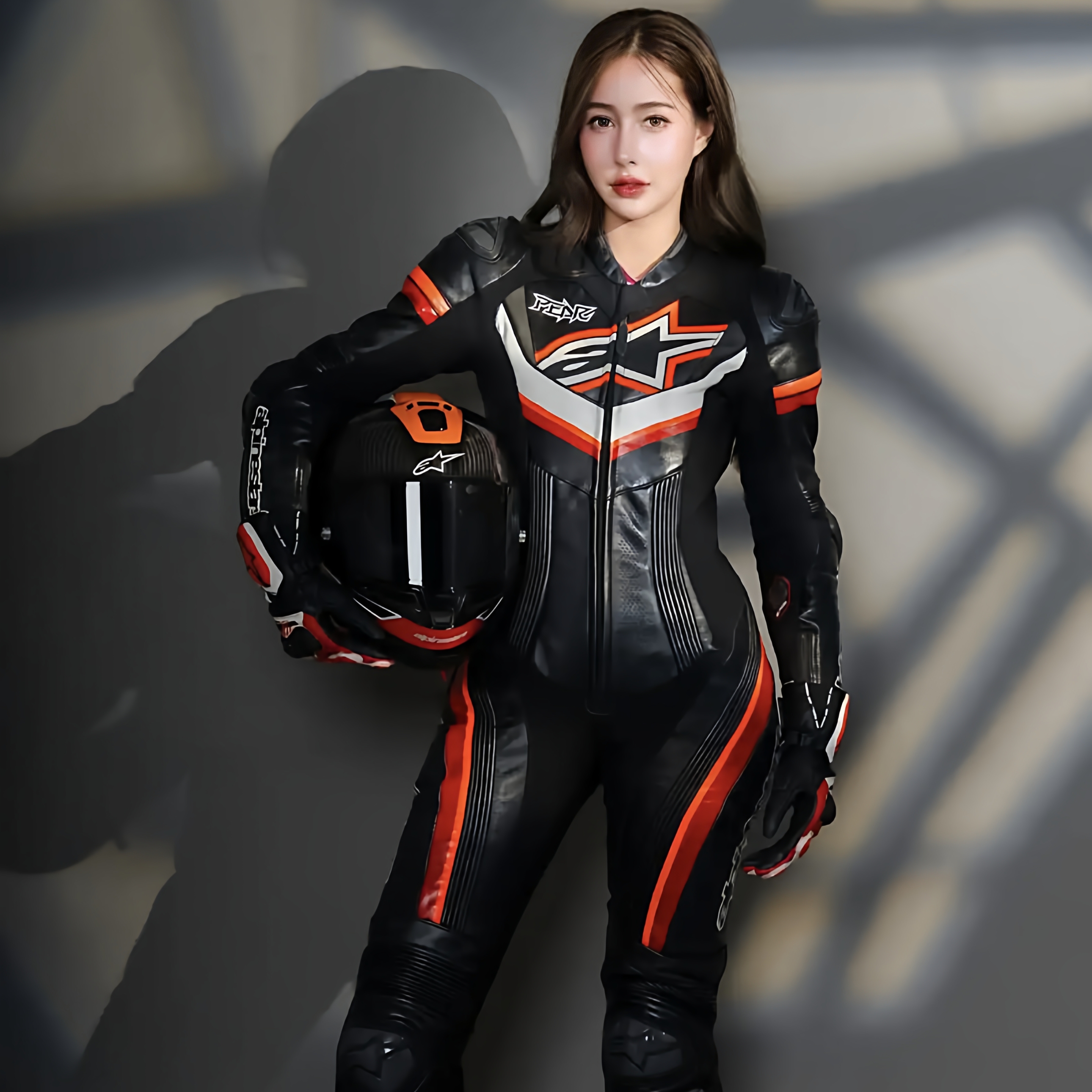 量身定制连体皮衣摩托车骑行服竞技赛道机车服非a星男女防摔装备