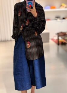 2026春夏新款 套装 时尚 高腰显瘦阔腿裤 休闲百搭条纹衬衫 价格私询