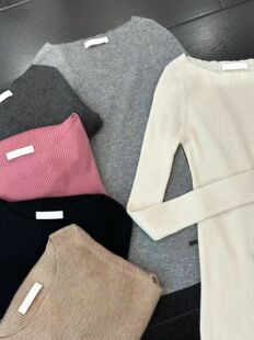 价格私询CJZP2025新款时尚气质百搭设计感显瘦长袖针织衫