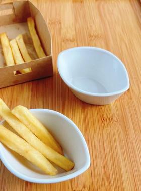 创意陶瓷蘸料小碗日式斜口椭圆形小料碗寿司碟芥末碟酱油碟味碟