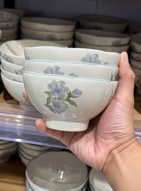 釉下彩小清新陶瓷餐具家用陶瓷米饭碗炒菜盘面碗西餐甜品盘汤碗