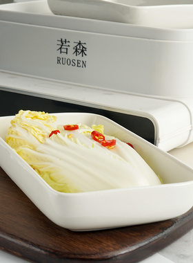 家用纯白陶瓷蒸菜盘窄边碟电蒸箱空气炸锅专用盘子微波炉适用