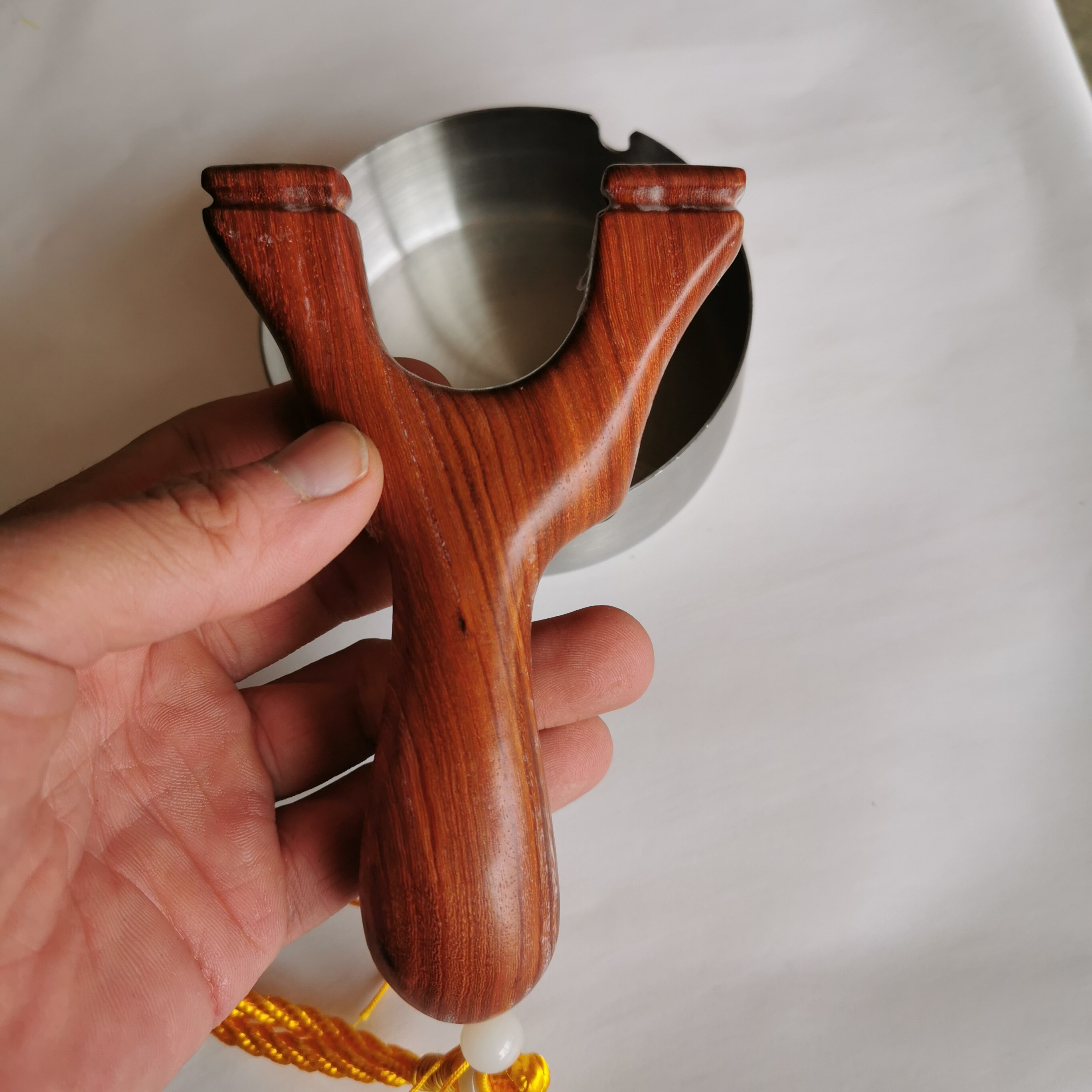 手工雕刻淮式飞虎实木大威力弹弓