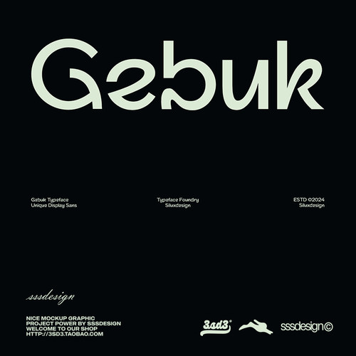 3SD3抽象高级简约好看的艺术不规则潮流先锋大标题PSAI英文字体包