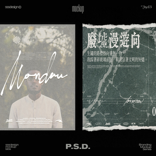 3SD3复古做旧平铺肌理纸张质感折印海报硫酸纸PS样机中文字体素材