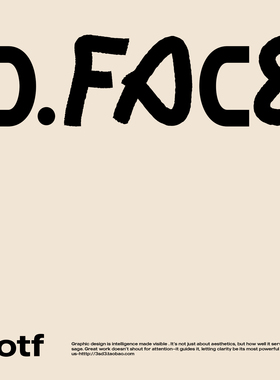 3SD3 手写随性笔触粗黑字形极简利落轮廓艺术感PROCREATE英文字体