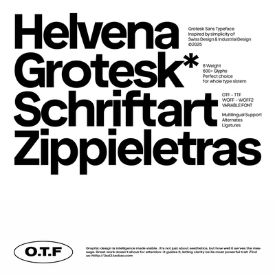 3SD3无衬线黑体瑞士工业风多字重多字形清晰易读简约排版英文字体