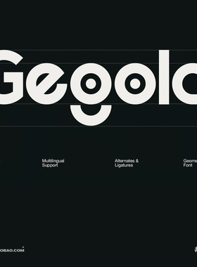 3SD3几何无衬线圆形极简造型现代感规整结构LOGO标题PSAI英文字体