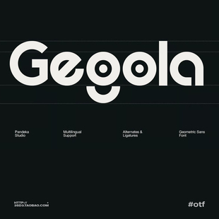 3SD3几何无衬线圆形极简造型现代感规整结构LOGO标题PSAI英文字体