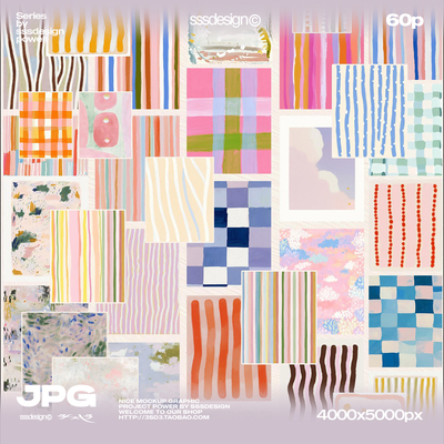 3SD3抽象艺术油画肌理肌理条纹格子格子无缝拼接背景JPG图片素材