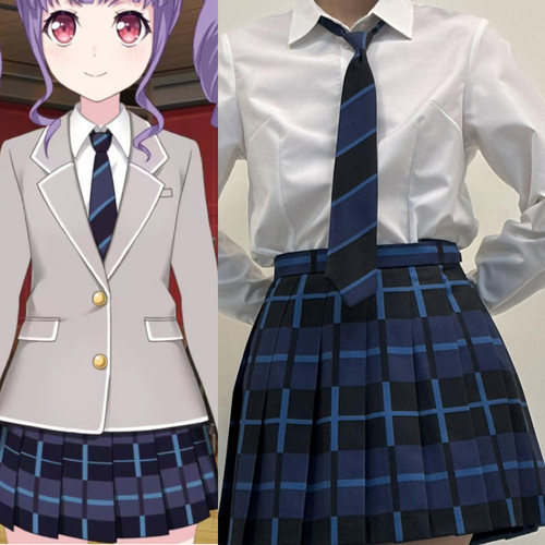 川井JK制服羽丘校服格子短裙动漫