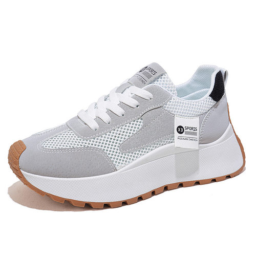 夏季女鞋新款透气镂空网鞋女子ins韩版百搭厚底运动鞋休闲老爹鞋