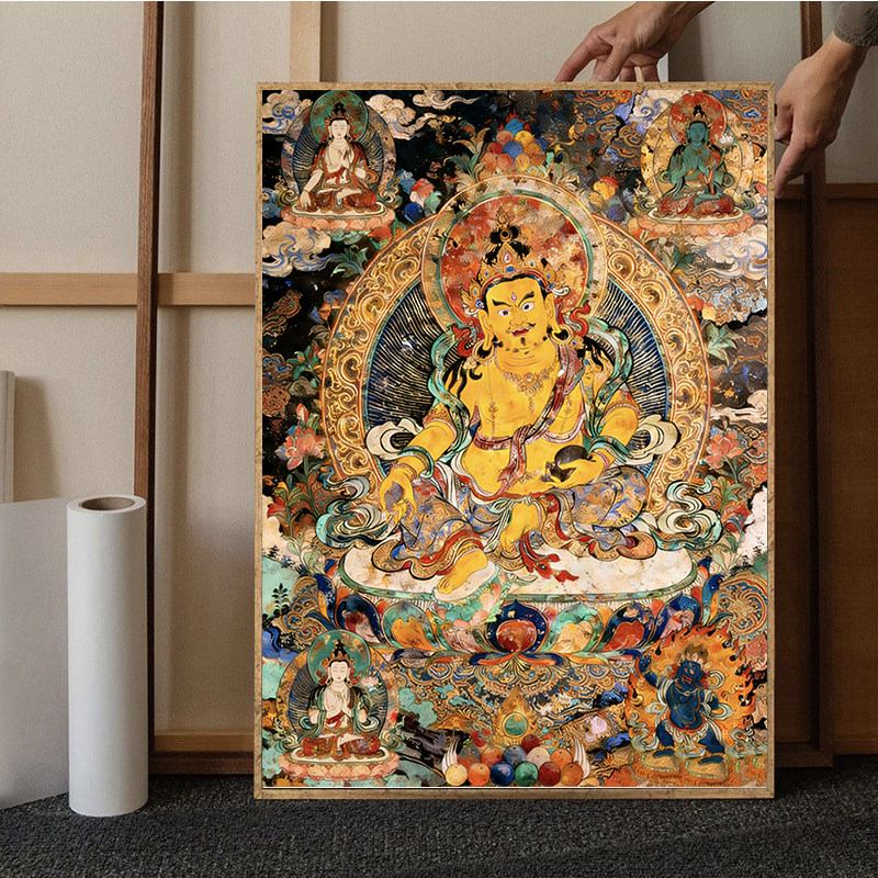 黄财神2026新款钻石画手工解压5d粘钻画客厅十字绣中式招财装饰画