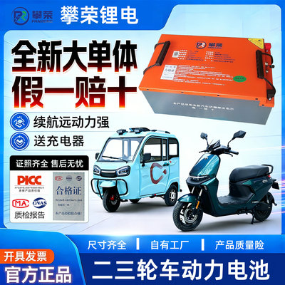 攀荣72V大单体锂电池5年质保