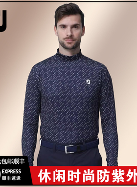 FootJoy高尔夫男士FJ休闲时尚防紫外线长袖舒适T恤衫81098 81099