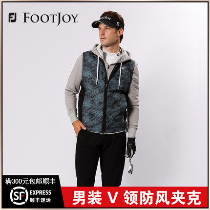 正品新款Footjoy高尔夫男子马甲男装 V 领防风夹克88188