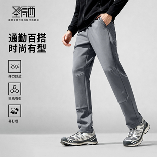 松紧长裤 男士 圣得西2025年冬季 中腰百搭有型运动休闲裤 易打理