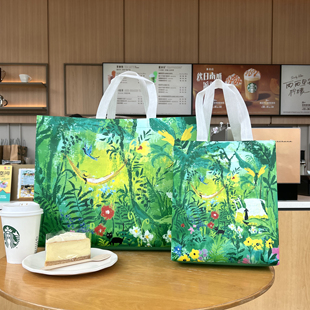 无纺布袋网红防水服装打包外卖外送牛皮纸袋环保纸袋一次性塑料袋