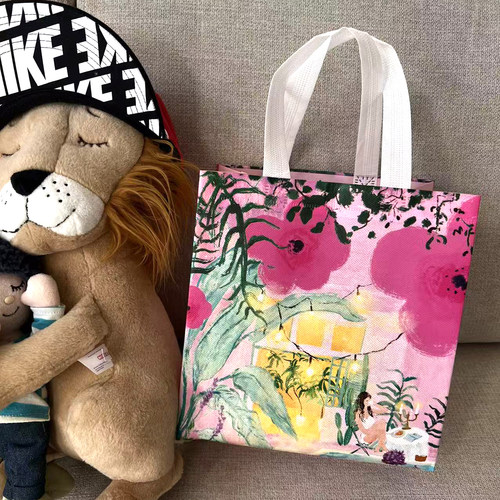 手绘风ins风独家防水无纺布袋