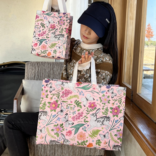 牛皮纸袋女装加大纸袋无纺布袋 时装手提纸袋 高档文艺纸袋礼品袋