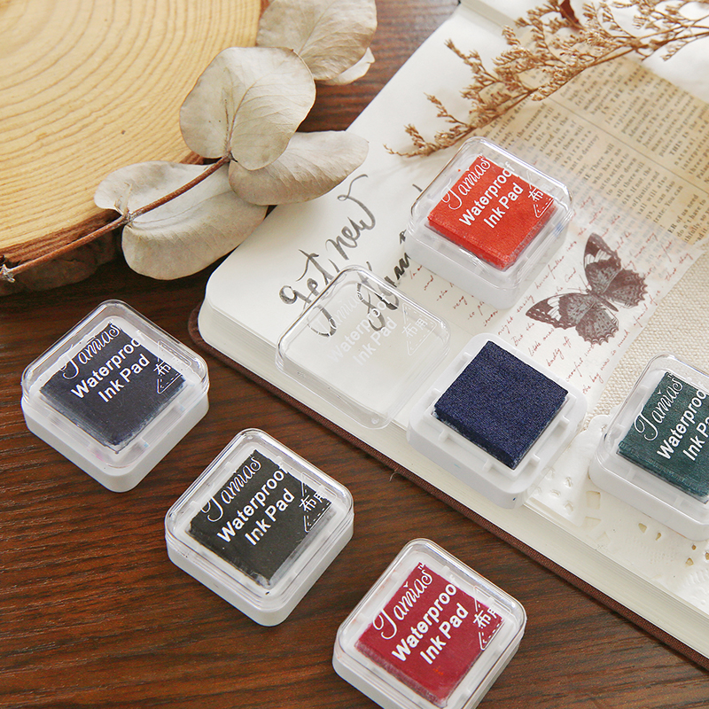 小方块彩色布用印泥橡皮砖手账