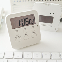简约白色计时器磁吸闹钟正倒计时学生学习定时自律考研时间管理器