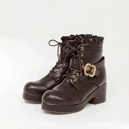 复古洛丽塔她两穿日系短靴马丁靴