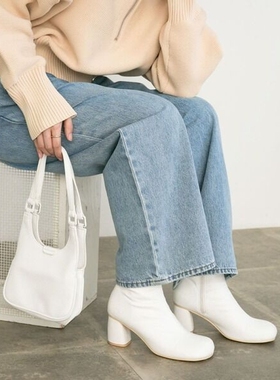 原168清仓98！Kbf复古又可爱日系短靴女靴切尔西靴弹力靴瘦瘦靴