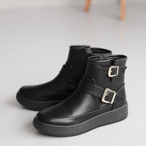 日系复古修腿显瘦时尚百搭短靴女