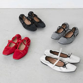 复古浅口仙女红色蝴蝶结平底温柔芭蕾舞鞋 年中清仓78 日系法式 女