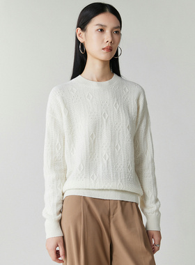 ZS6042-女26支纯绒双股阿兰花正反针圆