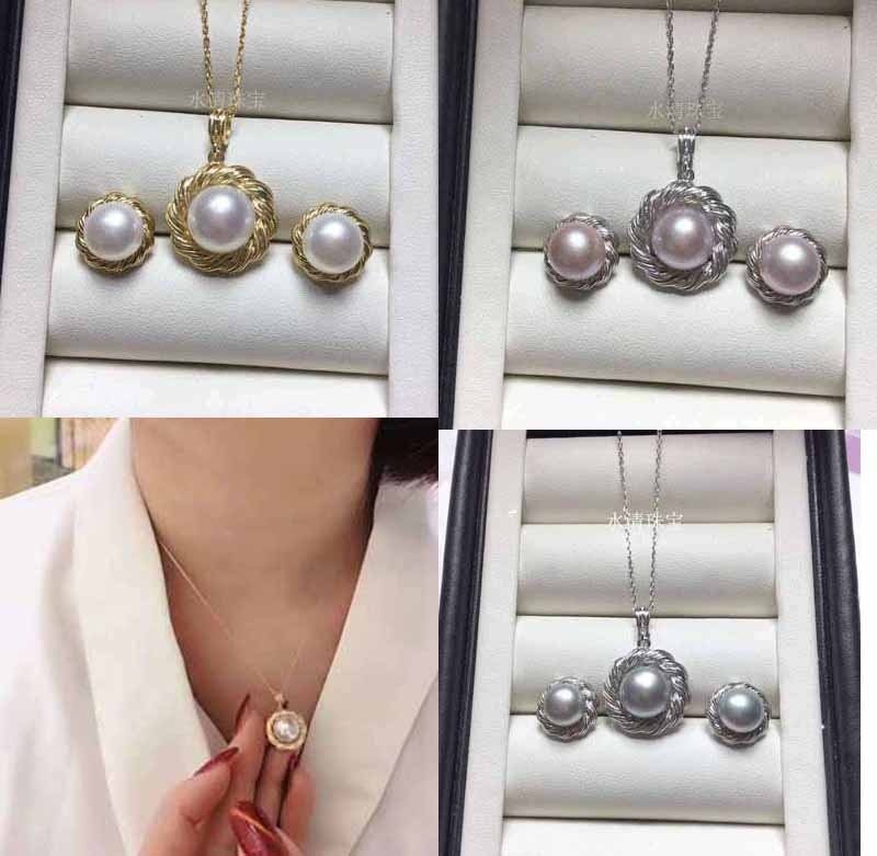 热销日韩唯美气质天然淡水珍珠耳钉吊坠纯银防过敏女友礼物新饰品