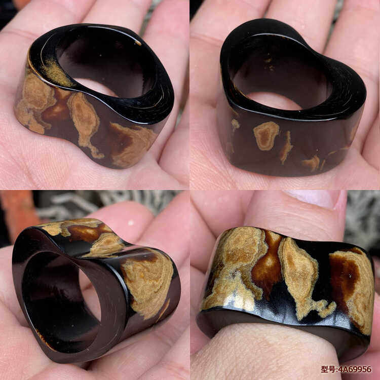 天然海柳戒指男士款指环活柳血柳小众设计感可调节尾戒情侣爱心型