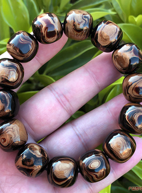 海柳手串血柳手链男女士情侣父母朋友佛珠桶珠16x16mm火焰纹包邮