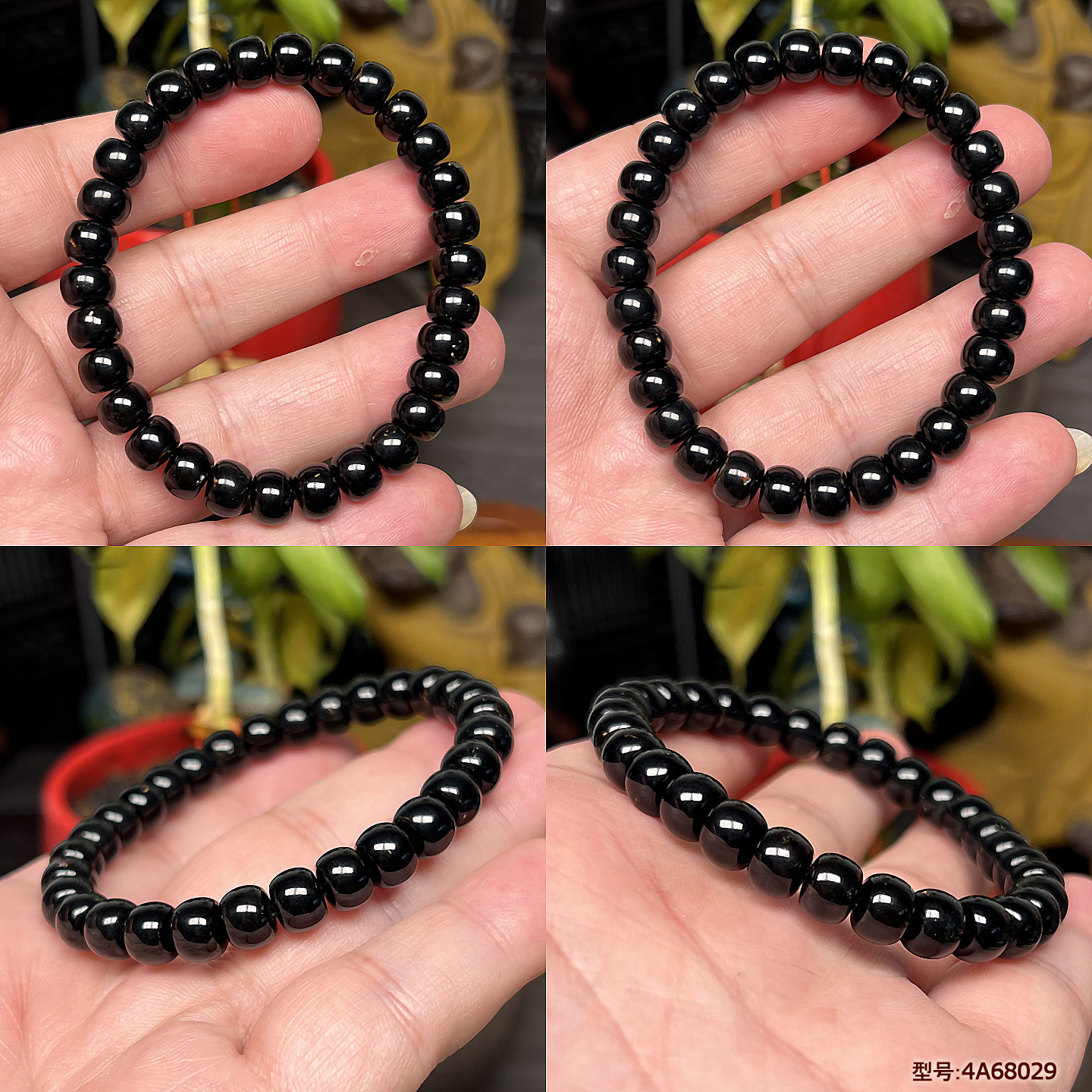 保真天然海柳文玩佛珠手链满血纹