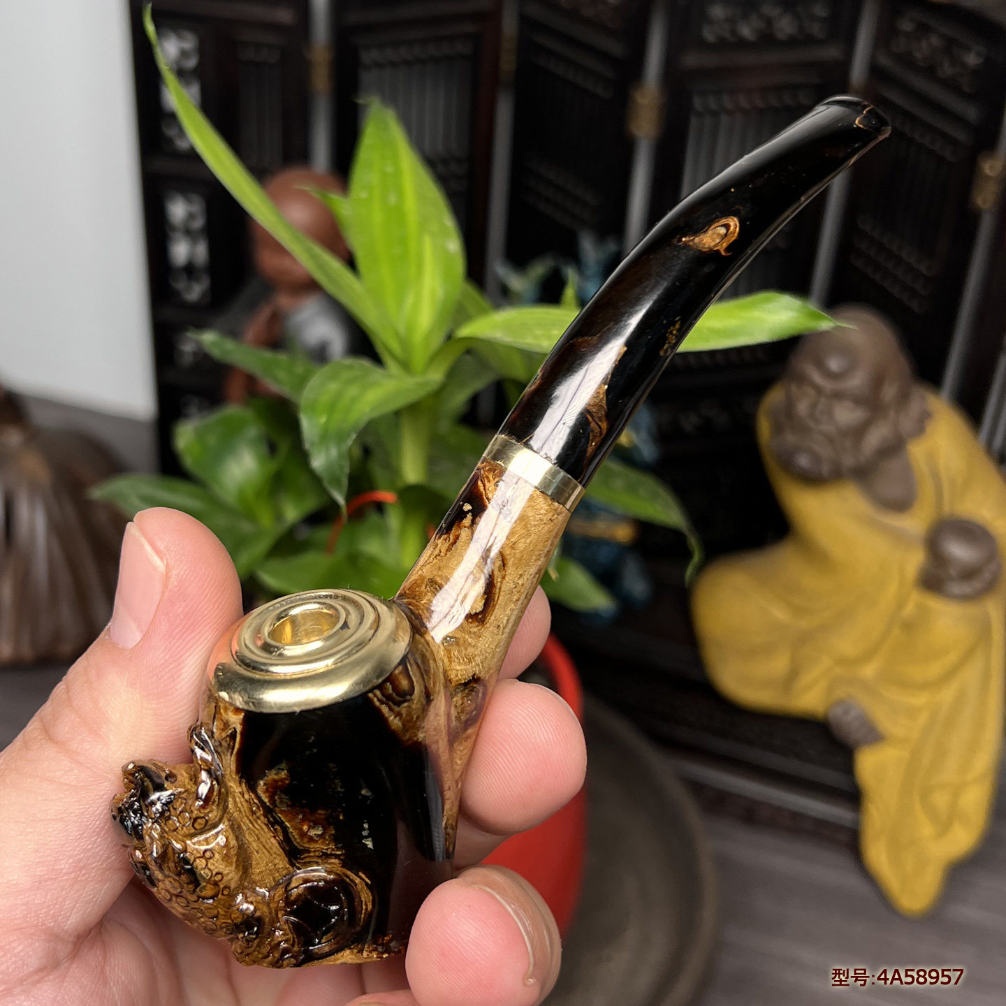 天然海柳烟斗粗中细通用拉杆过滤