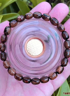 天然海柳手串血柳男女情侣礼物佛珠单圈手链6X8mm米珠桶珠X纹包邮