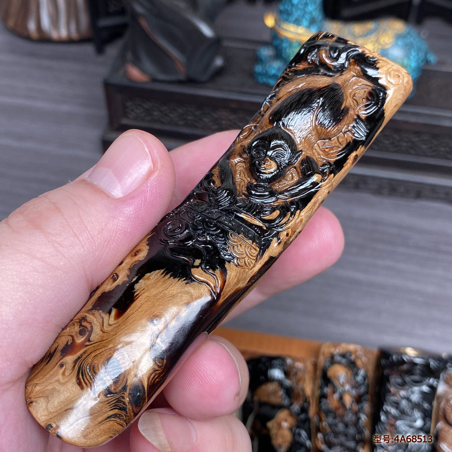 天然保真海柳烟嘴烟斗大中小通用正品拉杆过滤器精雕招财进宝猴子