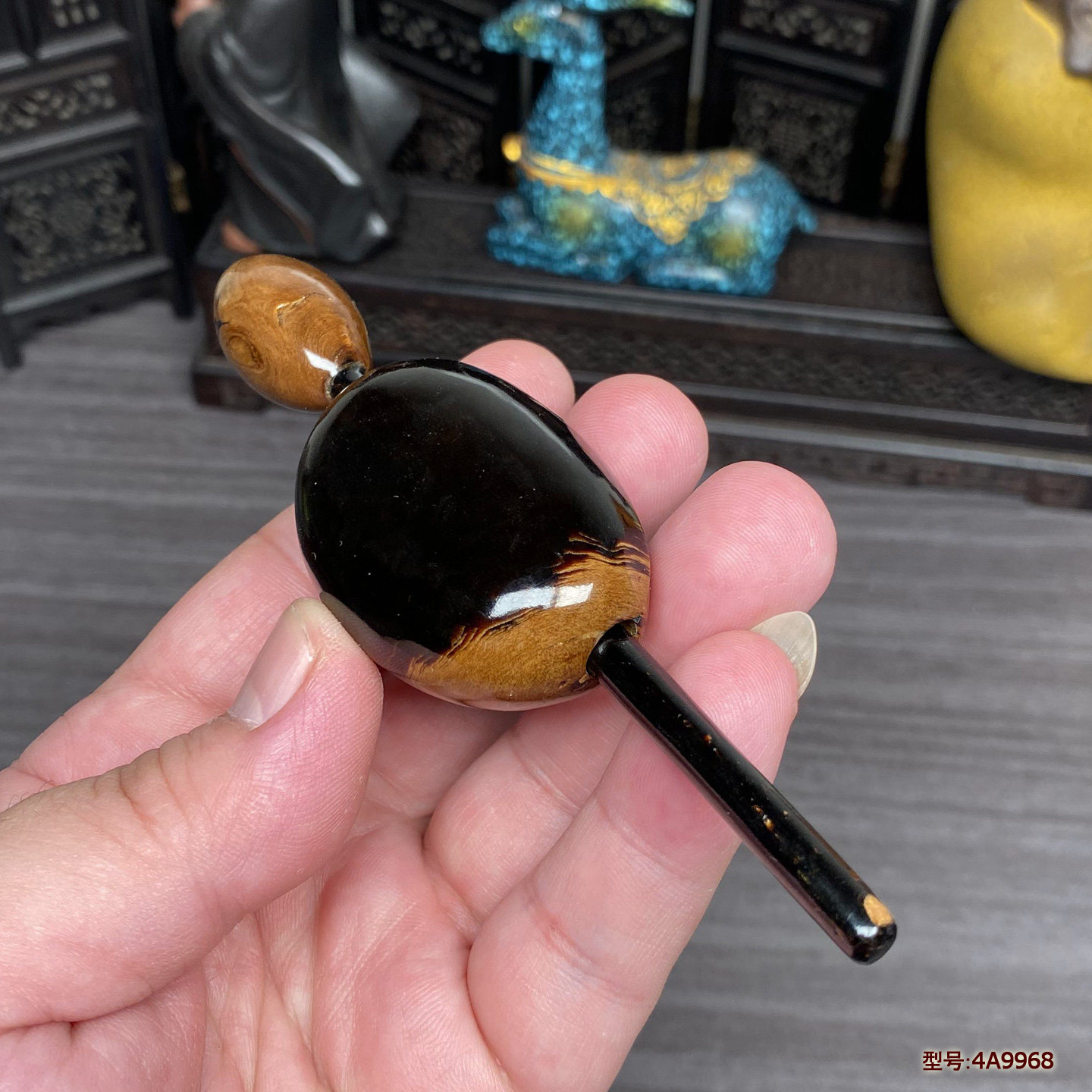 天然保真海柳手把件文玩高级收藏男女款心向佛一心向佛送礼物木鱼