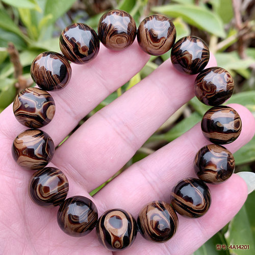 佛珠收藏级圆珠千层纹