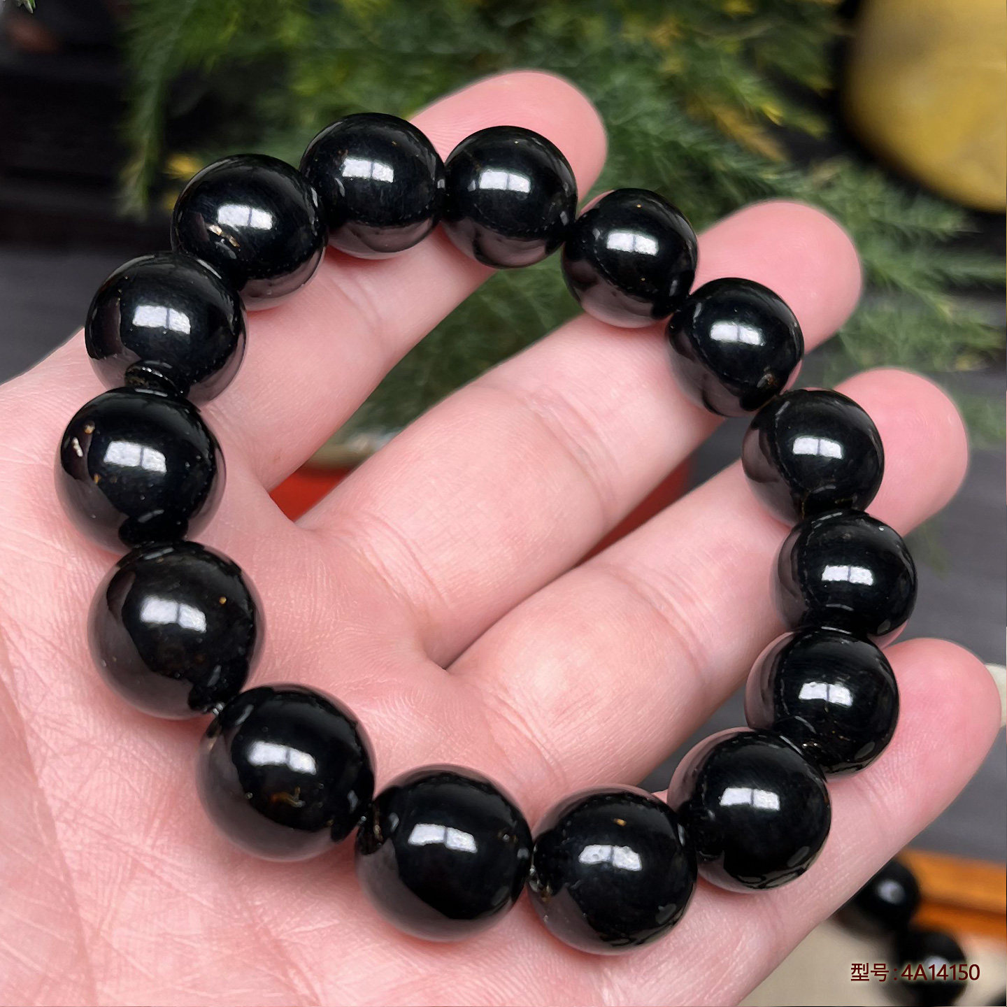 天然海柳手串手链收藏级文玩圆珠转运珠复古民族风14mm包邮满血纹