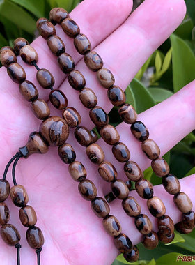 天然保真血柳海柳手串佛珠念珠项链米珠桶珠108颗6x8mm天眼纹包邮