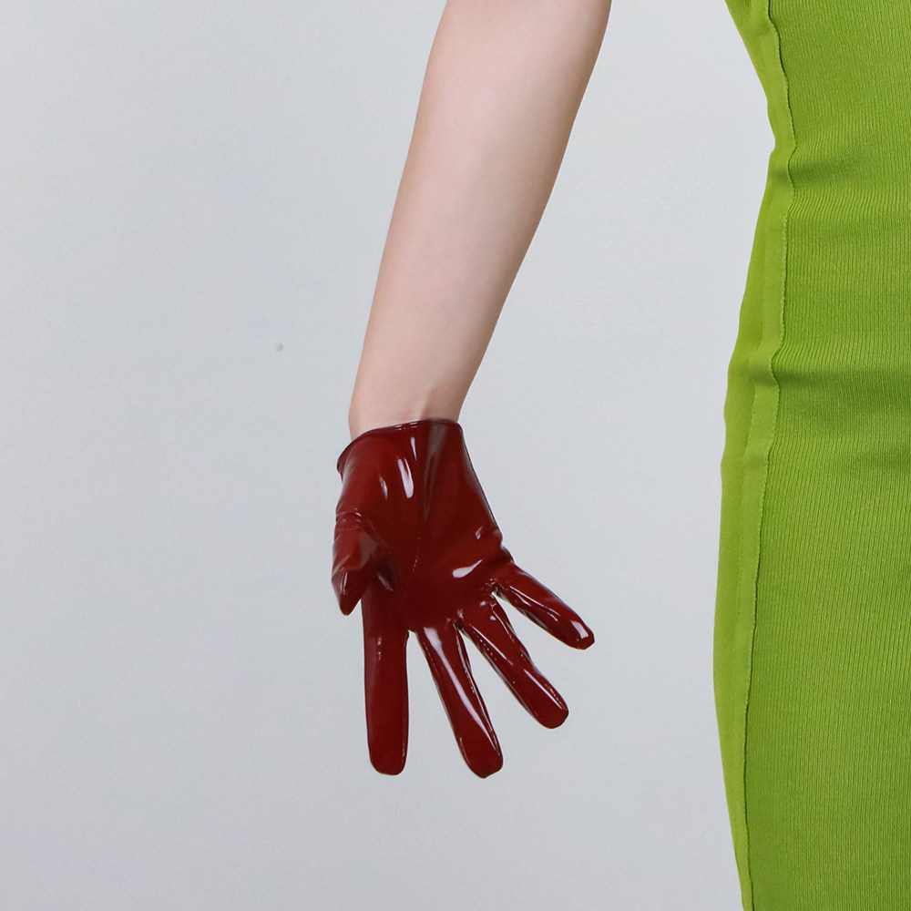 漆皮手套  16cm超短款仿真皮pu仿皮镜面亮皮酒红色暗红色深红色女,服饰配件/皮带/帽子/围巾,手套,淘宝优惠券,粉丝福利购,淘宝优惠卷