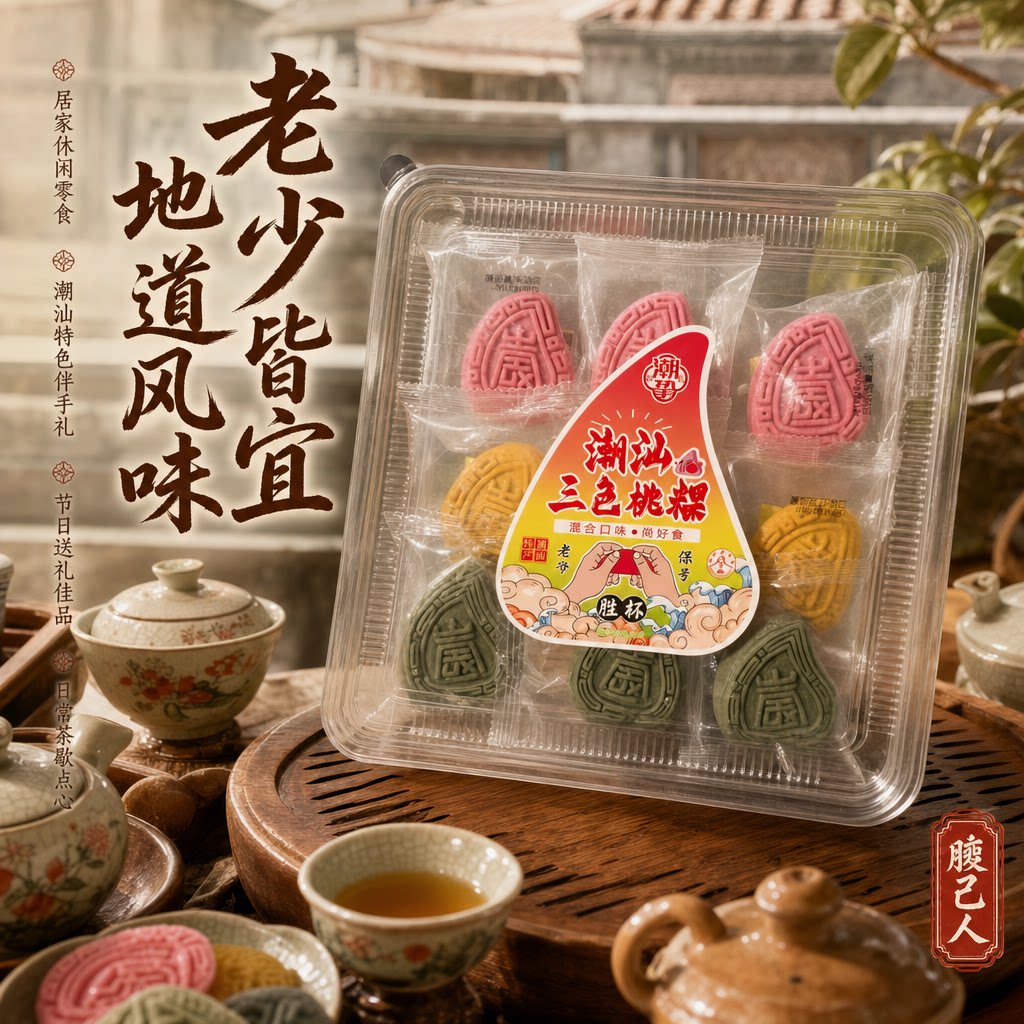 潮汕特产红桃粿绿豆糕手信礼盒
