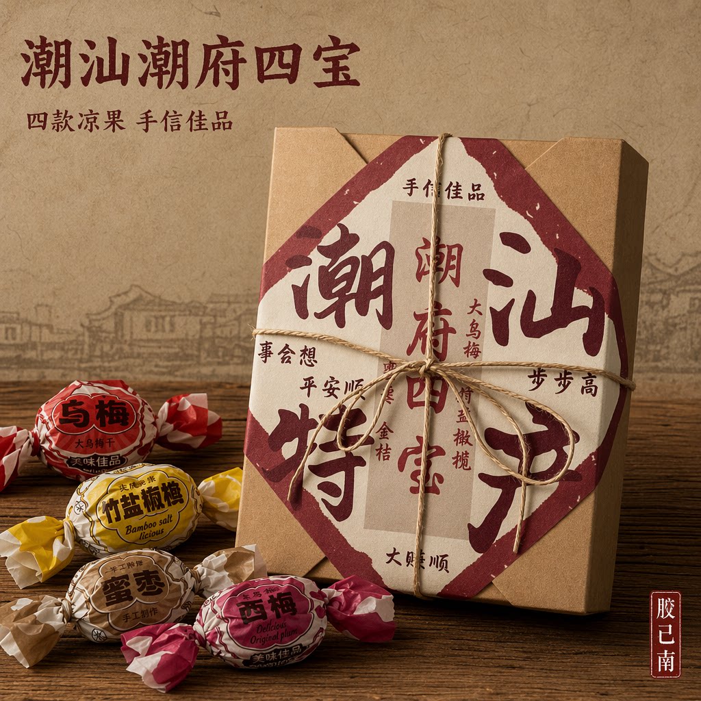 潮汕特产四宝蜜饯礼盒