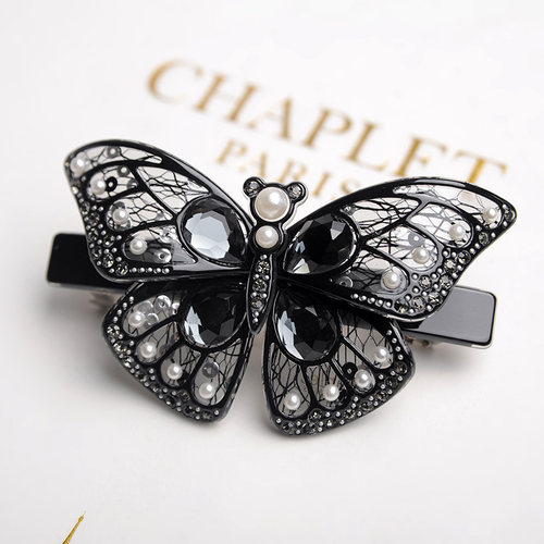 佩妮chaplet蝴蝶结水钻韩国发夹