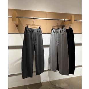 长裤 男松紧腰立体廓形解构拼接设计弯刀裤 休闲裤 秋冬重磅加厚卫裤