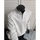 正肩显瘦痞帅上衣polo衫 秋冬cleanfit长袖 复古亨利领T恤男款 美式