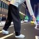 条纹卫裤 长裤 男士 加厚休闲裤 子 潮牌痞帅直筒宽松运动冬装 秋冬新款