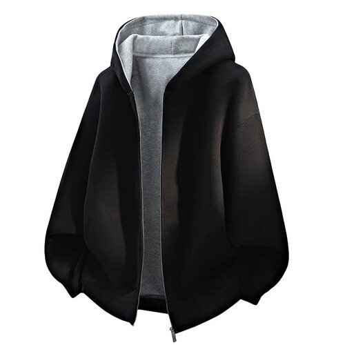 秋冬重磅撞色百搭外套男卫衣男款